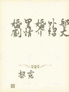 婚里婚外那些事剧情介绍大结局