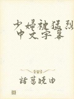 少妇被猛烈插入 中文字幕