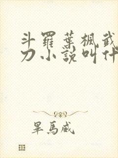 斗罗叶枫武魂镰刀小说叫什么