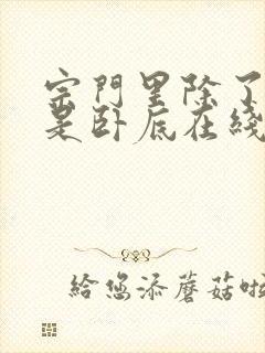 宗门里除了我都是卧底在线免费观看