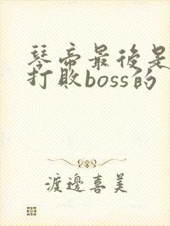 琴帝最后是怎么打败boss的