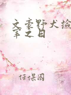 文豪野犬捡到太宰之日