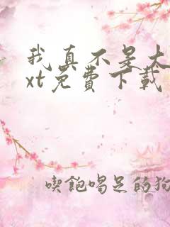 我真不是大佬txt免费下载