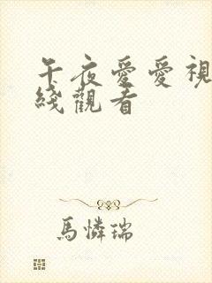 午夜爱爱视频在线观看