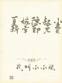 夏婉陈叔小说最新章节免费阅读