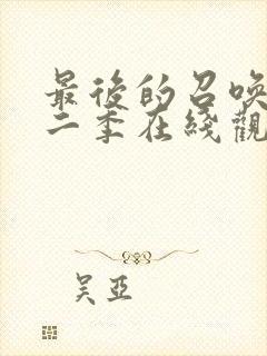 最后的召唤师第二季在线观看