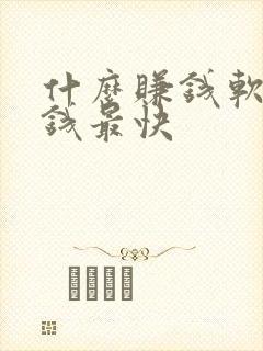 什么赚钱软件赚钱最快