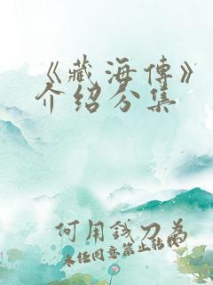 《藏海传》剧情介绍分集