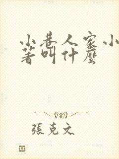 小巷人家小说原著叫什么