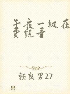 午夜一级在线免费观看