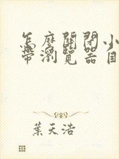 怎么关闭小米自带浏览器自动播放视频