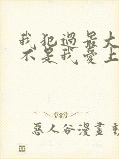 我犯过最大的错不是我爱上你什么歌