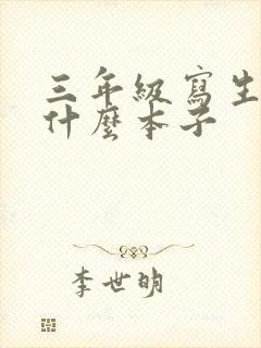 三年级写生字用什么本子