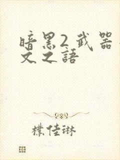 暗黑2 武器符文之语