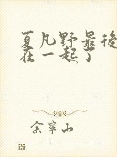 夏凡野最后和谁在一起了