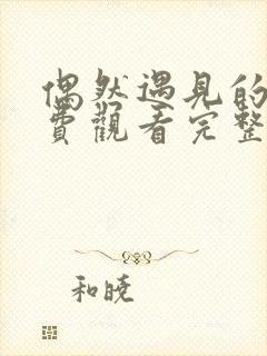 偶然遇见的你免费观看完整版在线全集