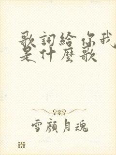 歌词给你我的心是什么歌