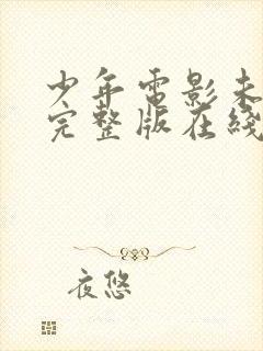 少年电影未删减完整版在线观看