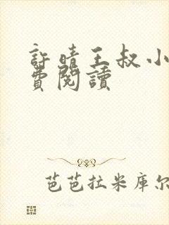 许晴王叔小说免费阅读