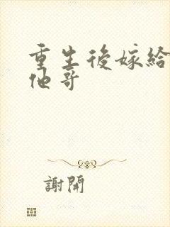 重生后嫁给前夫他哥