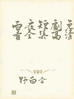 雨夜短剧免费观看全集高清版