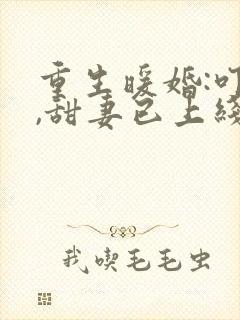 重生暖婚:叮咚,甜妻已上线