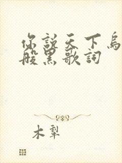 你说天下乌鸦一般黑歌词