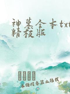 神墓全本txt精校版