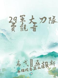 29军大刀队免费观看