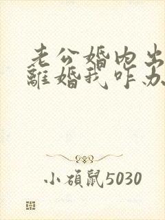 老公婚内出轨提离婚我咋办