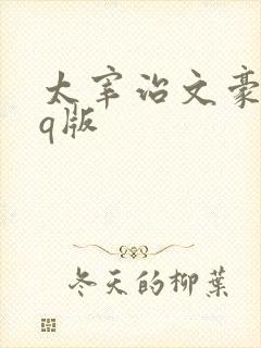 太宰治文豪野犬q版