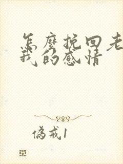 怎么挽回老婆对我的感情