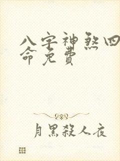 八字神煞四柱算命免费