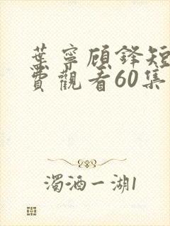 叶宁顾锋短剧免费观看60集播放