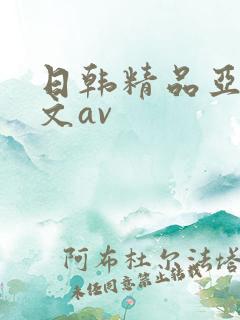 日韩精品亚洲中文av