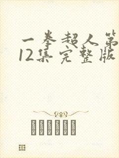 一拳超人第一季12集完整版