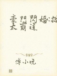 豪门闪婚:总裁太霸道