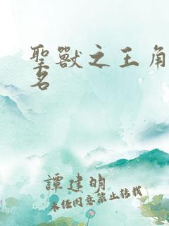 圣兽之王角色排名