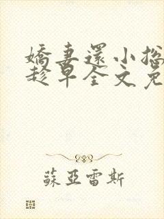 娇妻还小总裁要趁早全文免费阅读