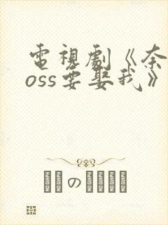 电视剧《奈何boss要娶我》