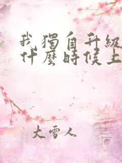 我独自升级动漫什么时候上映