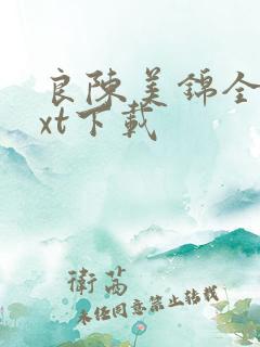 良陈美锦全本txt下载