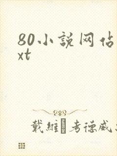 80小说网站txt