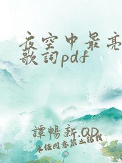 夜空中最亮的星歌词pdf