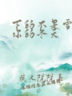 下的不是雪是有你的冬天