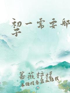 初一需要哪些本子