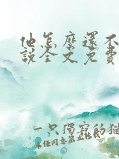 他怎么还不逃小说全文免费阅读