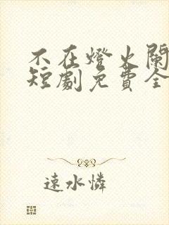 不在灯火阑珊处短剧免费全集