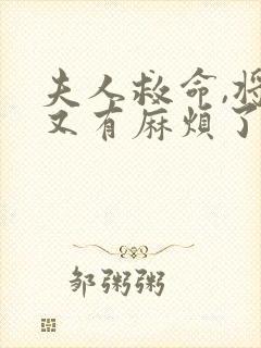 夫人救命,将军又有麻烦了