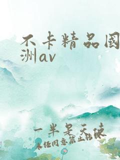 不卡精品国产亚洲av